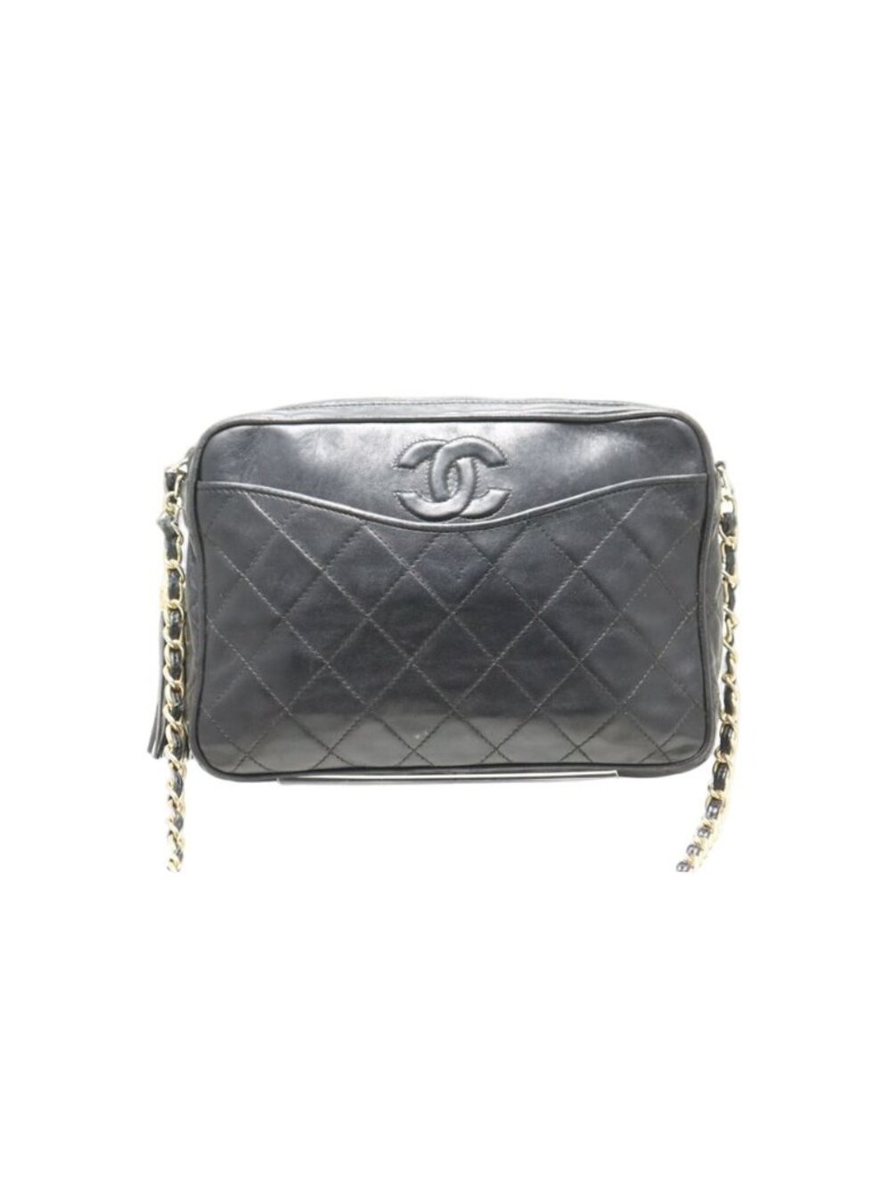 Chanel 0 Quilted Fringe GD Leather Chain Shoulder - Picture 1 of 9